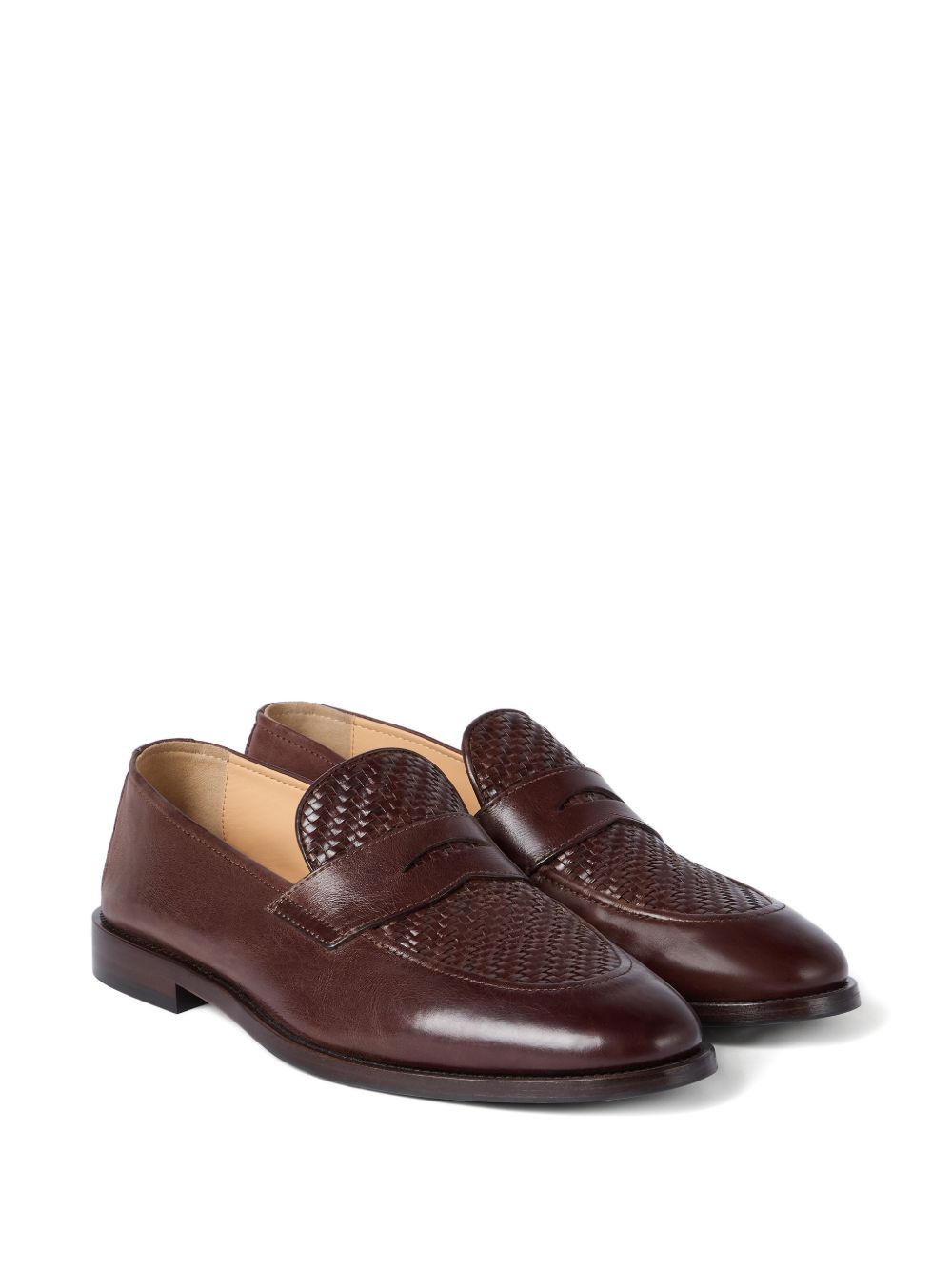 Mocassini penny in marrone Brunello cucinelli - uomo 