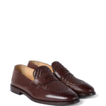 Mocassini penny in marrone Brunello cucinelli - uomo 