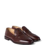 Mocassini penny in marrone Brunello cucinelli - uomo 