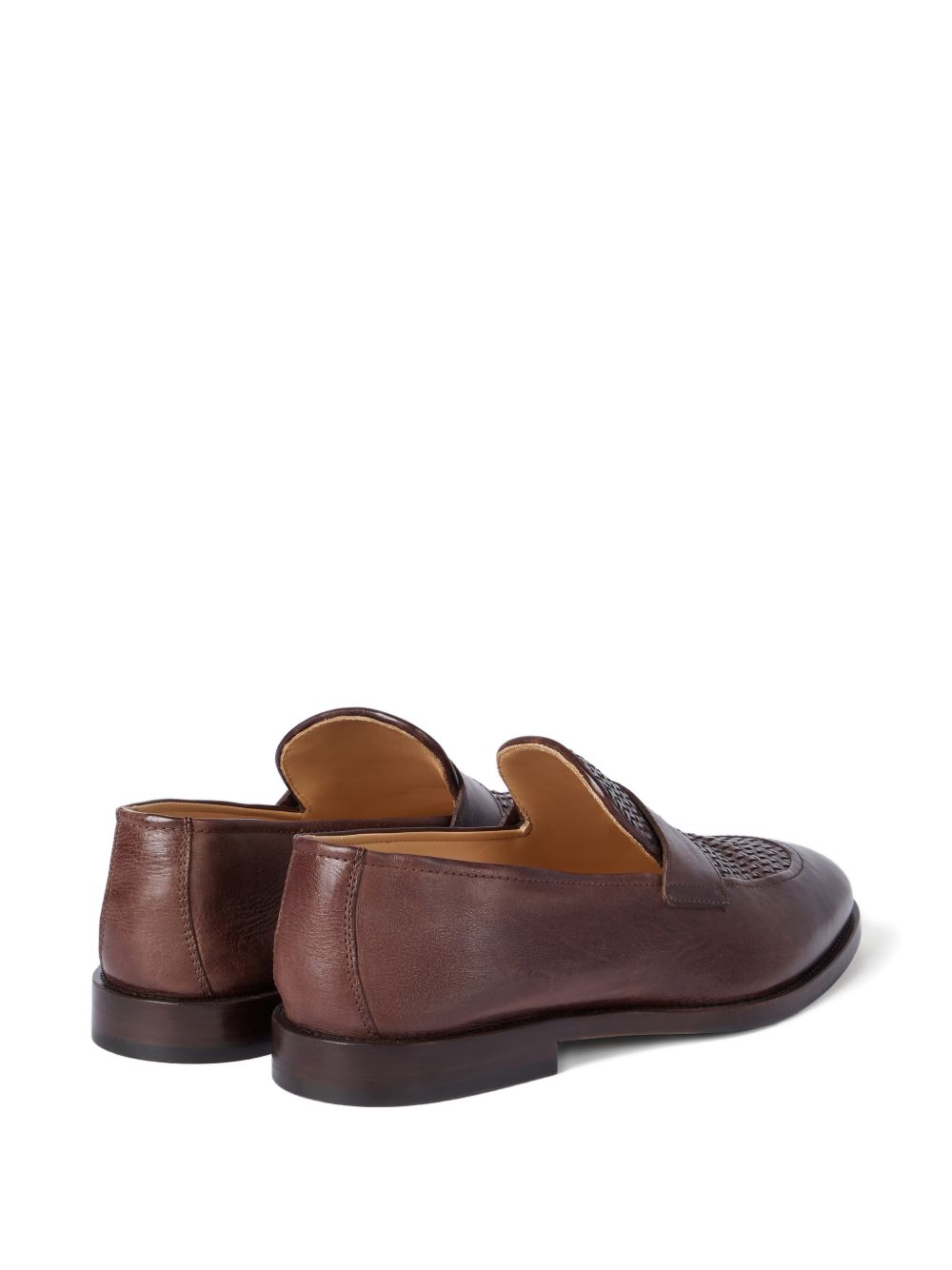 Mocassini penny in marrone Brunello cucinelli - uomo 