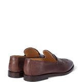 Mocassini penny in marrone Brunello cucinelli - uomo 