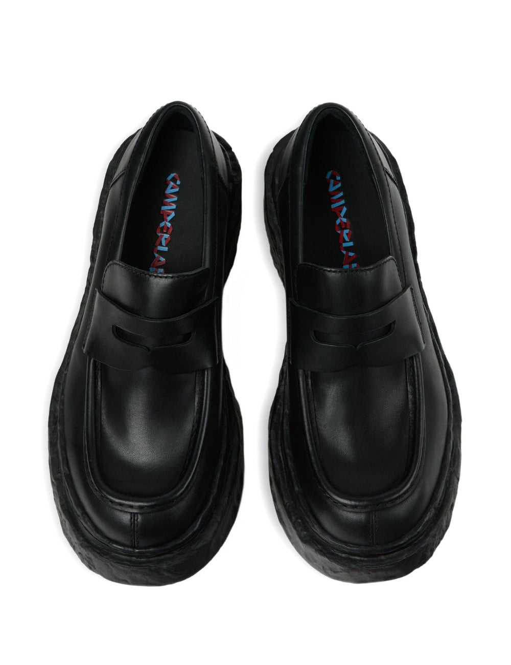 Mocassini con plateau e cinturino in nero Camper lab - uomo 
