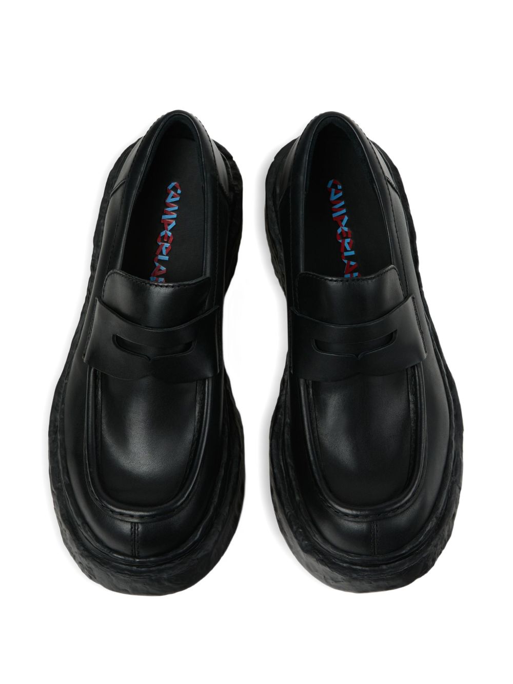 Mocassini con plateau e cinturino in nero Camper lab - uomo 