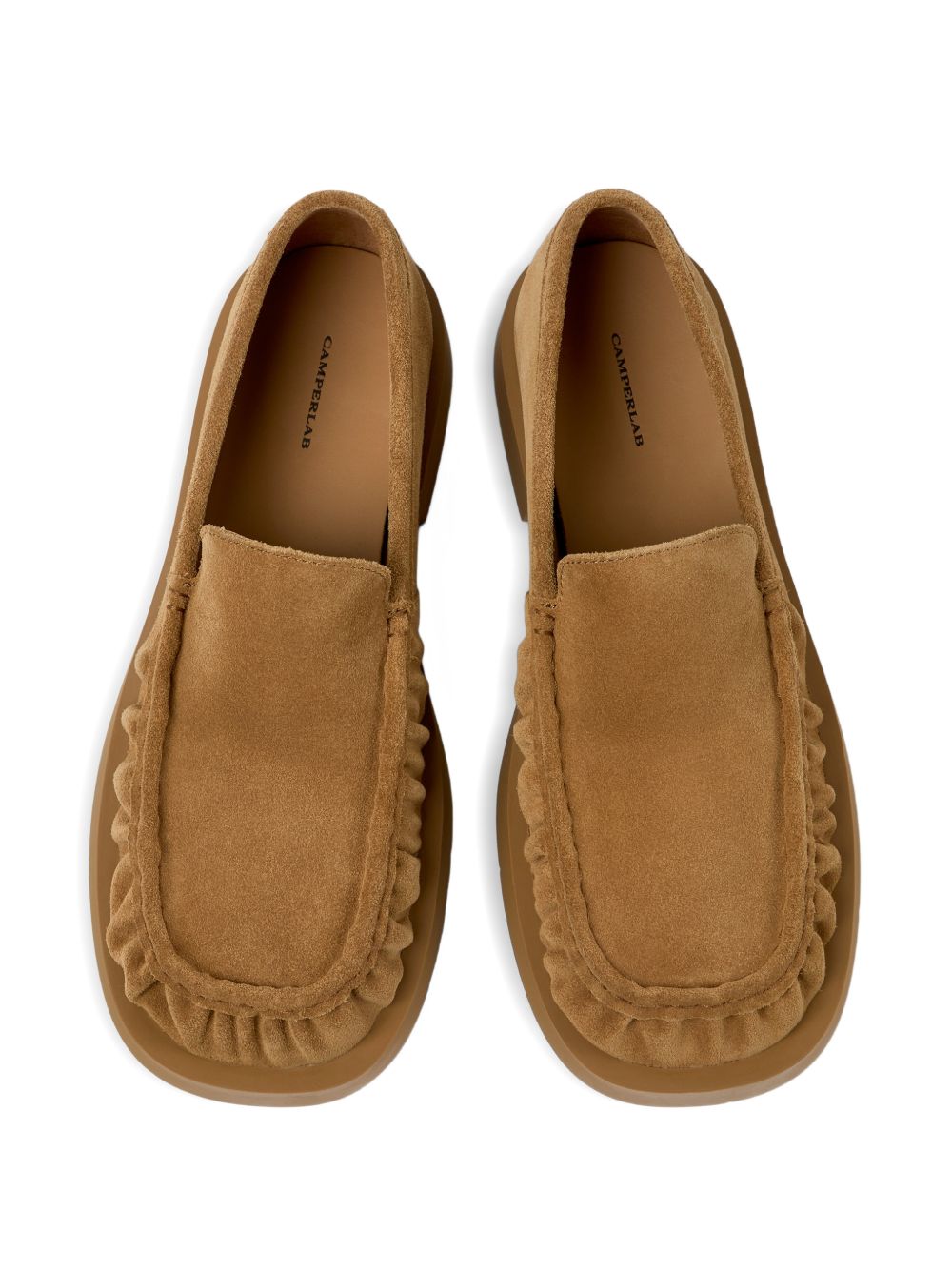 Mocassini con volant in marrone Camper lab - uomo 