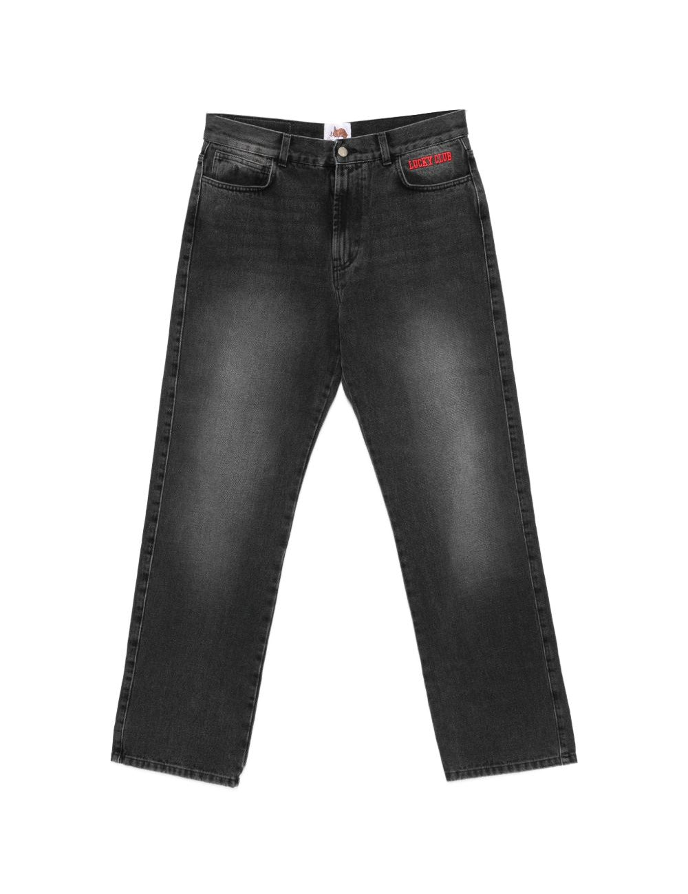 Jeans lucky stars decorati con strass in nero Carne bollente - uomo 