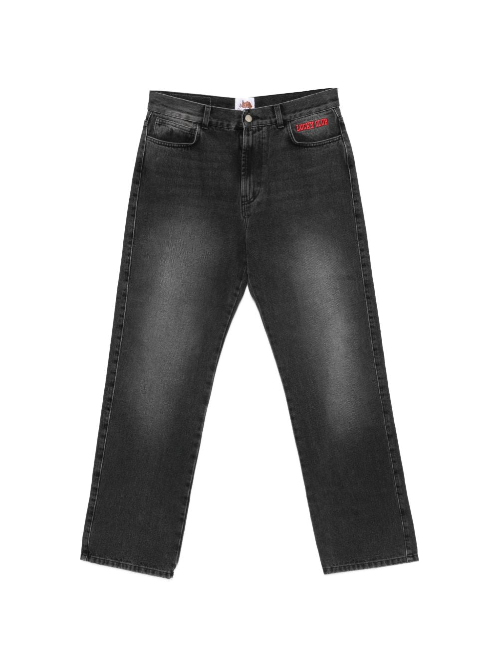 Jeans lucky stars decorati con strass in nero Carne bollente - uomo 