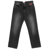 Jeans lucky stars decorati con strass in nero Carne bollente - uomo 