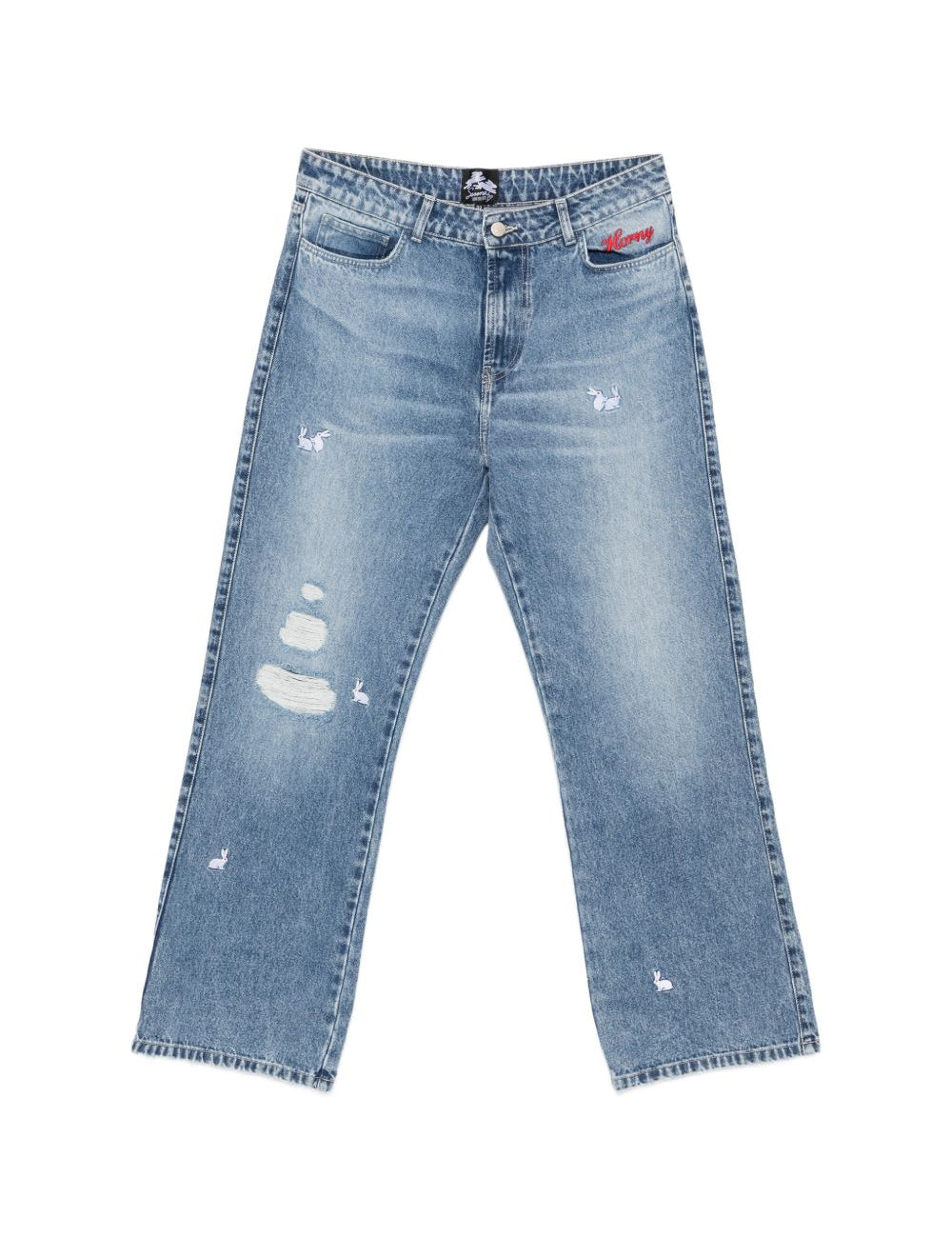 Jeans con effetto vissuto in blu Carne bollente - uomo 