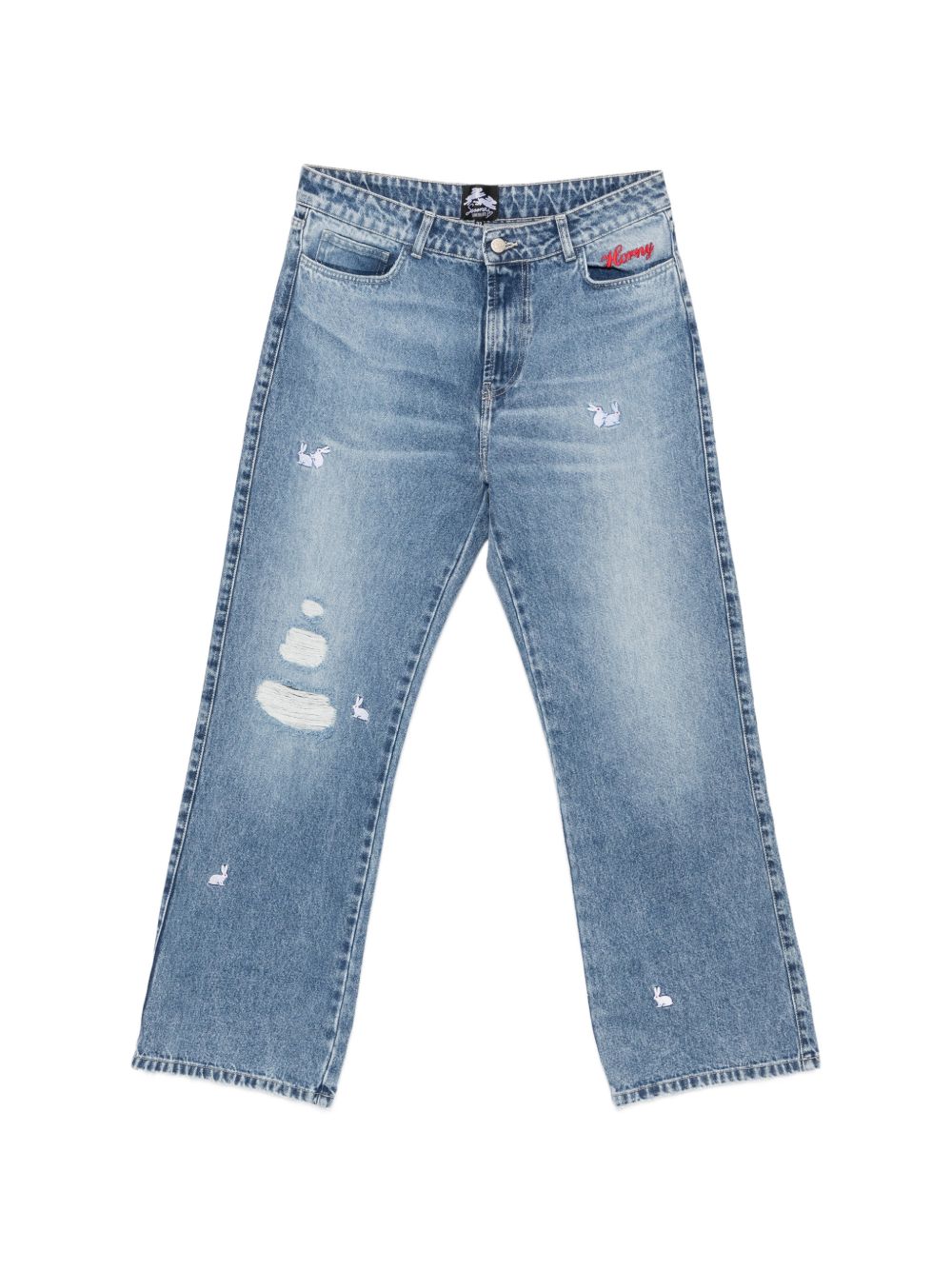 Jeans con effetto vissuto in blu Carne bollente - uomo 