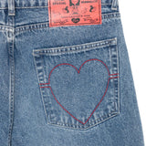 Jeans con effetto vissuto in blu Carne bollente - uomo 