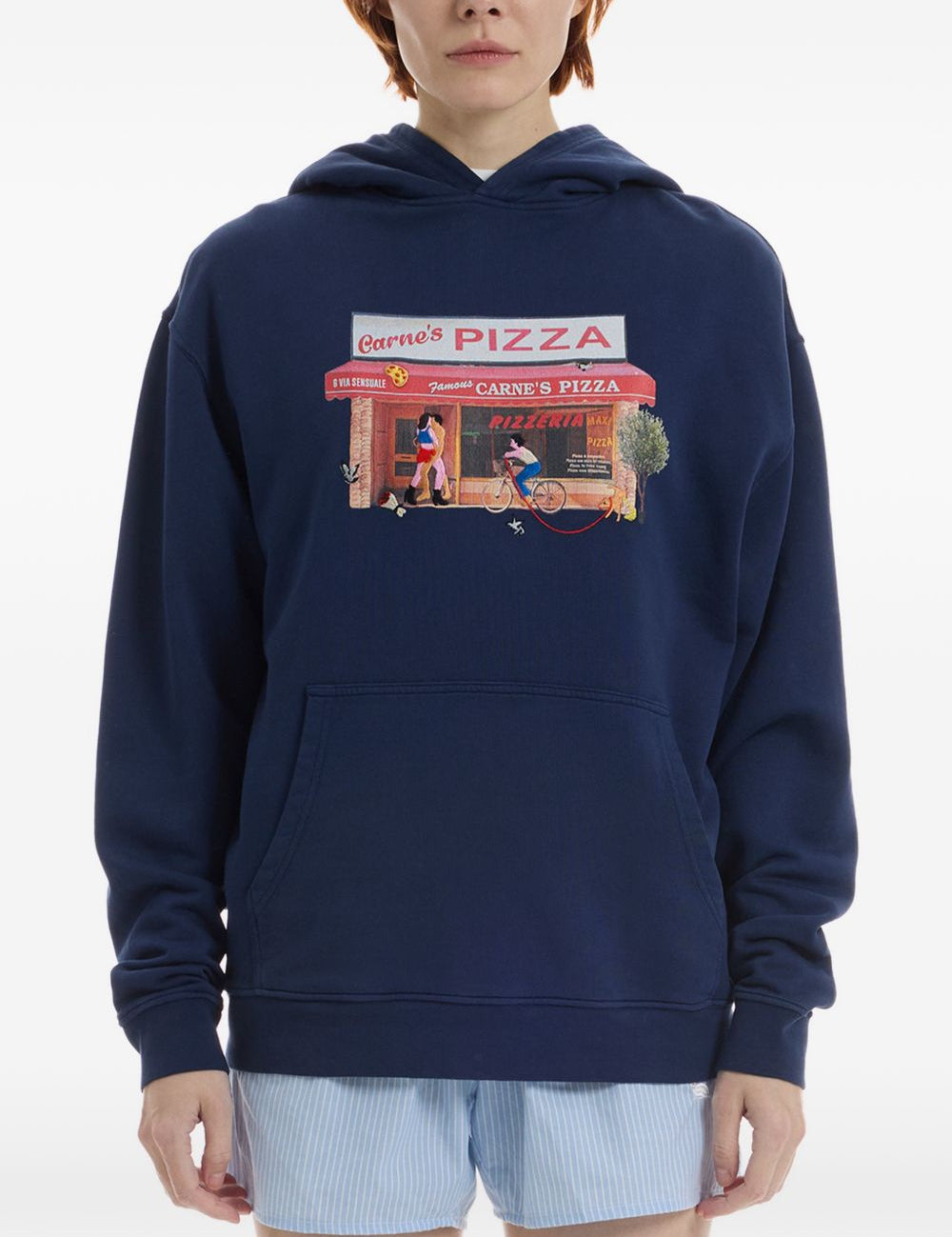 Felpa Hot Slice con cappuccio in blu Carne bollente - uomo 