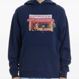 Felpa Hot Slice con cappuccio in blu Carne bollente - uomo 