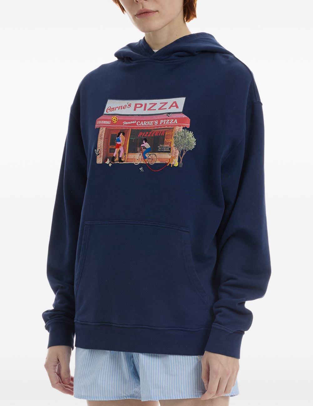 Felpa Hot Slice con cappuccio in blu Carne bollente - uomo 