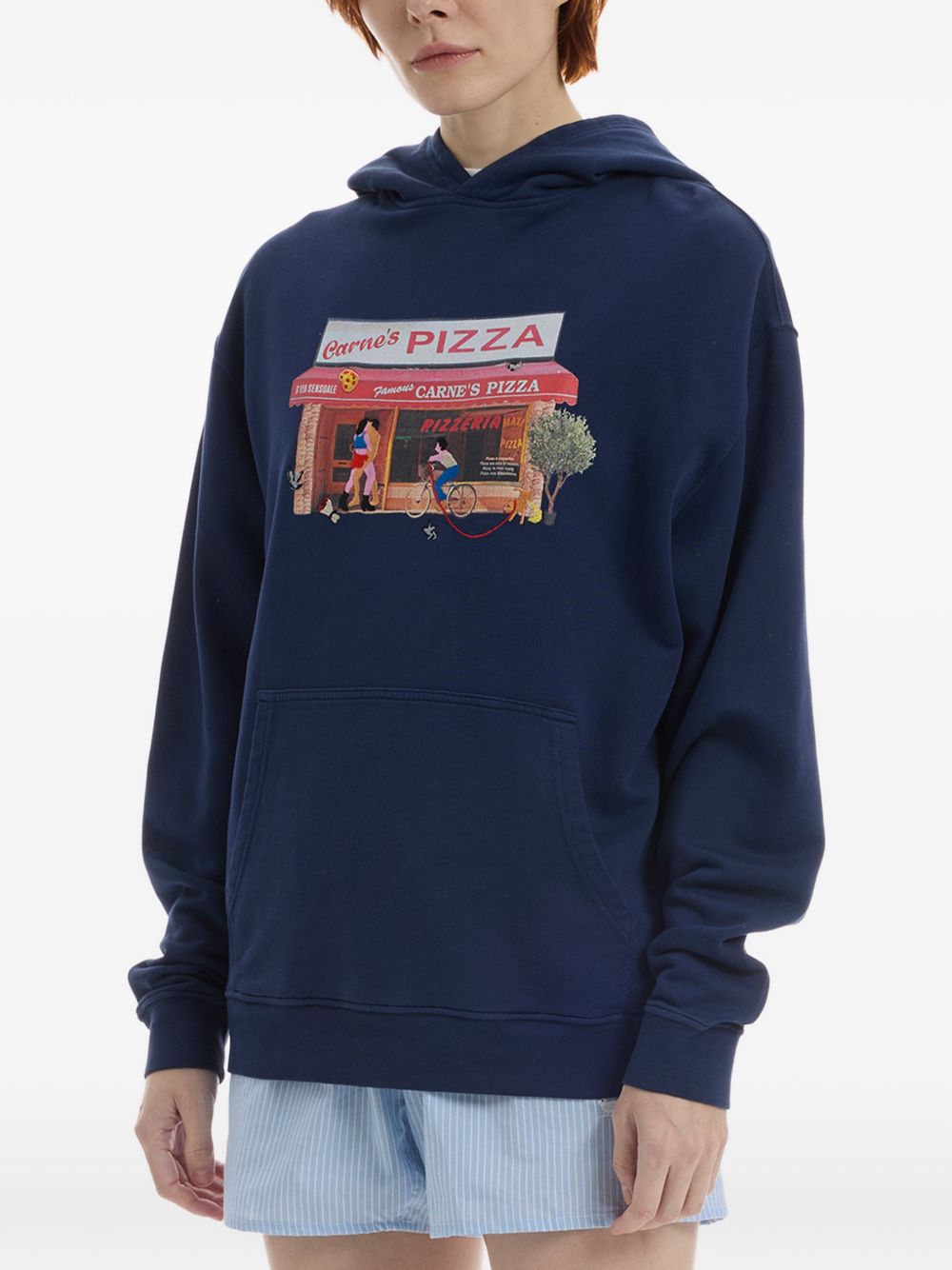 Felpa Hot Slice con cappuccio in blu Carne bollente - uomo 