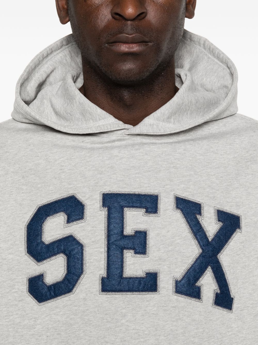Felpa SEX con cappuccio in grigio Carne bollente - uomo 
