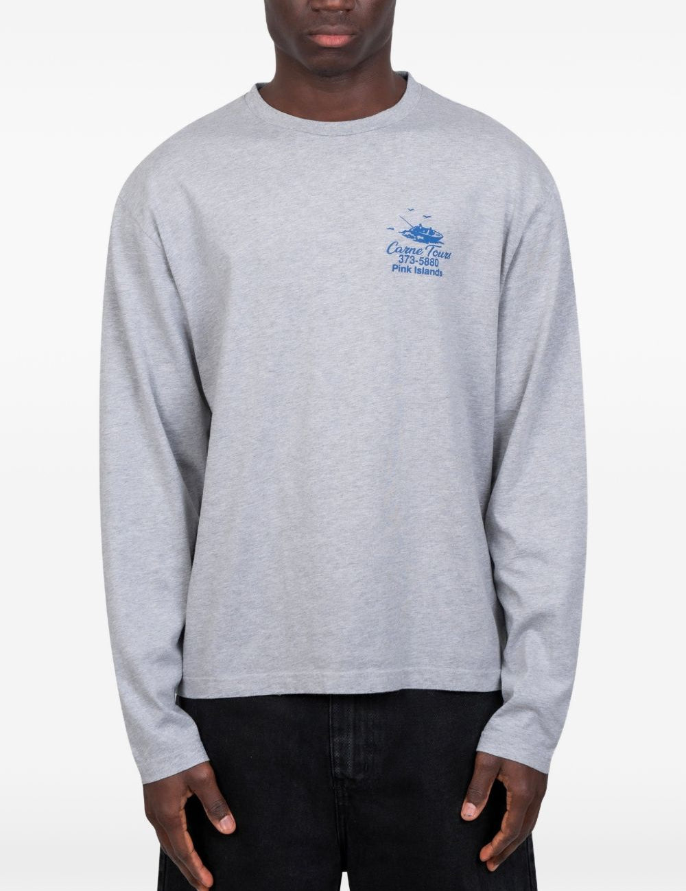 T-shirt a maniche lunghe del tour mondiale in grigio Carne bollente - uomo 