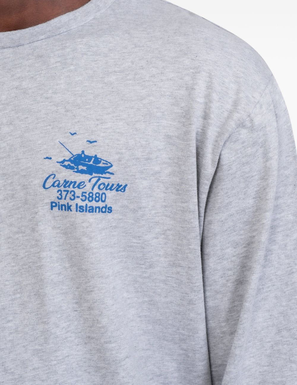 T-shirt a maniche lunghe del tour mondiale in grigio Carne bollente - uomo 