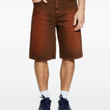 Shorts con ricamo in marrone Carne bollente - uomo 