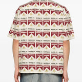 Camicia a maniche corte con stampa in beige e rosso Carne bollente - uomo 