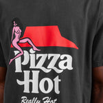 T-shirt Pizza Hot in nero Carne bollente - uomo 