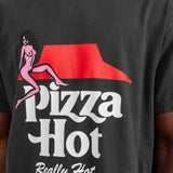 T-shirt Pizza Hot in nero Carne bollente - uomo 