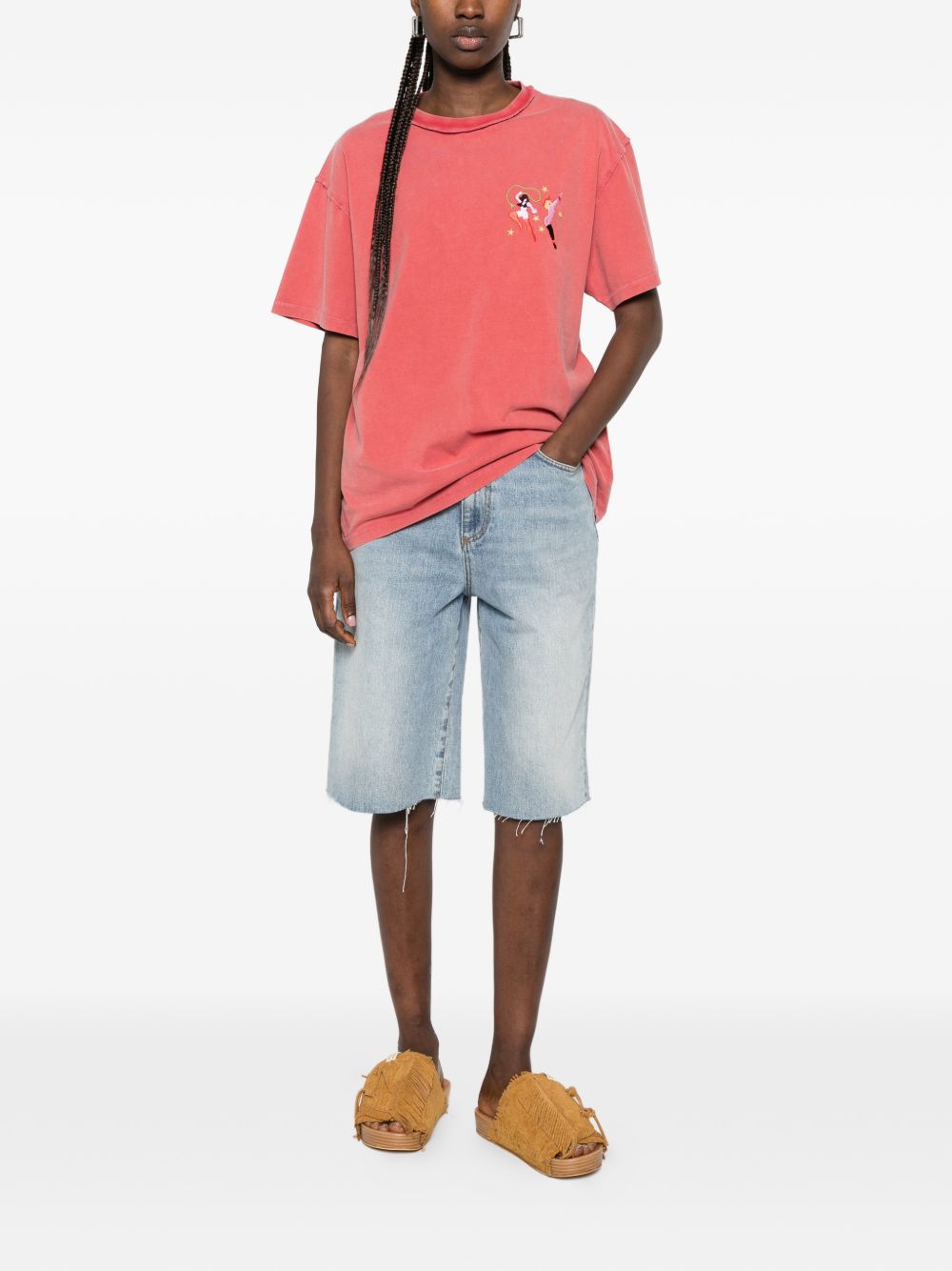 T-shirt con dettagli ricamati in rosso Carne bollente - uomo 