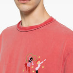 T-shirt con dettagli ricamati in rosso Carne bollente - uomo 