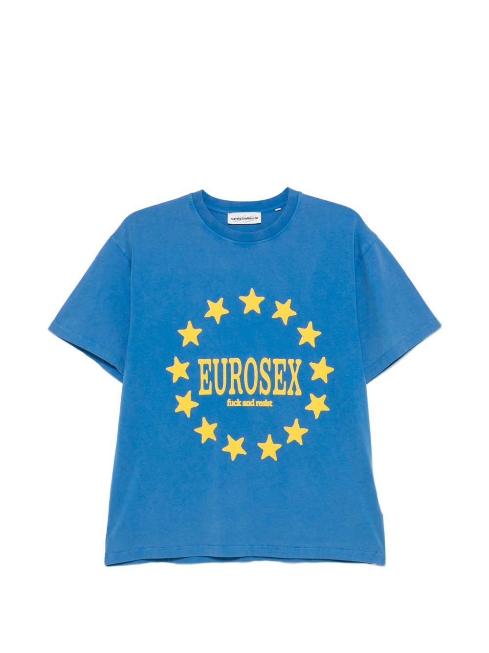 T-shirt con stampa stelle in blu Carne bollente - uomo 