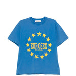T-shirt con stampa stelle in blu Carne bollente - uomo 