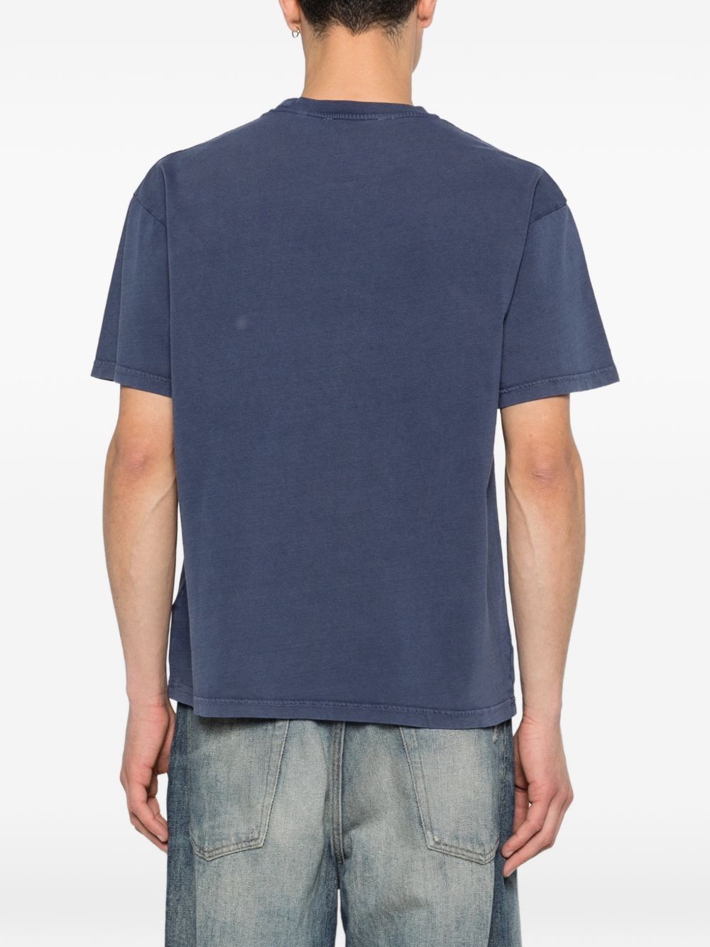 T-shirt Ciao Bella con stampa in blu Carne bollente - uomo 
