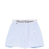 Boxer ricamati con motivo a righe di coniglio in azzurro Carne bollente - uomo 