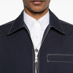 Giacca-camicia Bay con zip in blu Carrer - uomo 