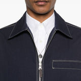 Giacca-camicia Bay con zip in blu Carrer - uomo 