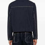 Giacca-camicia Bay con zip in blu Carrer - uomo 
