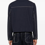Giacca-camicia Bay con zip in blu Carrer - uomo 