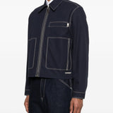 Giacca-camicia Bay con zip in blu Carrer - uomo 