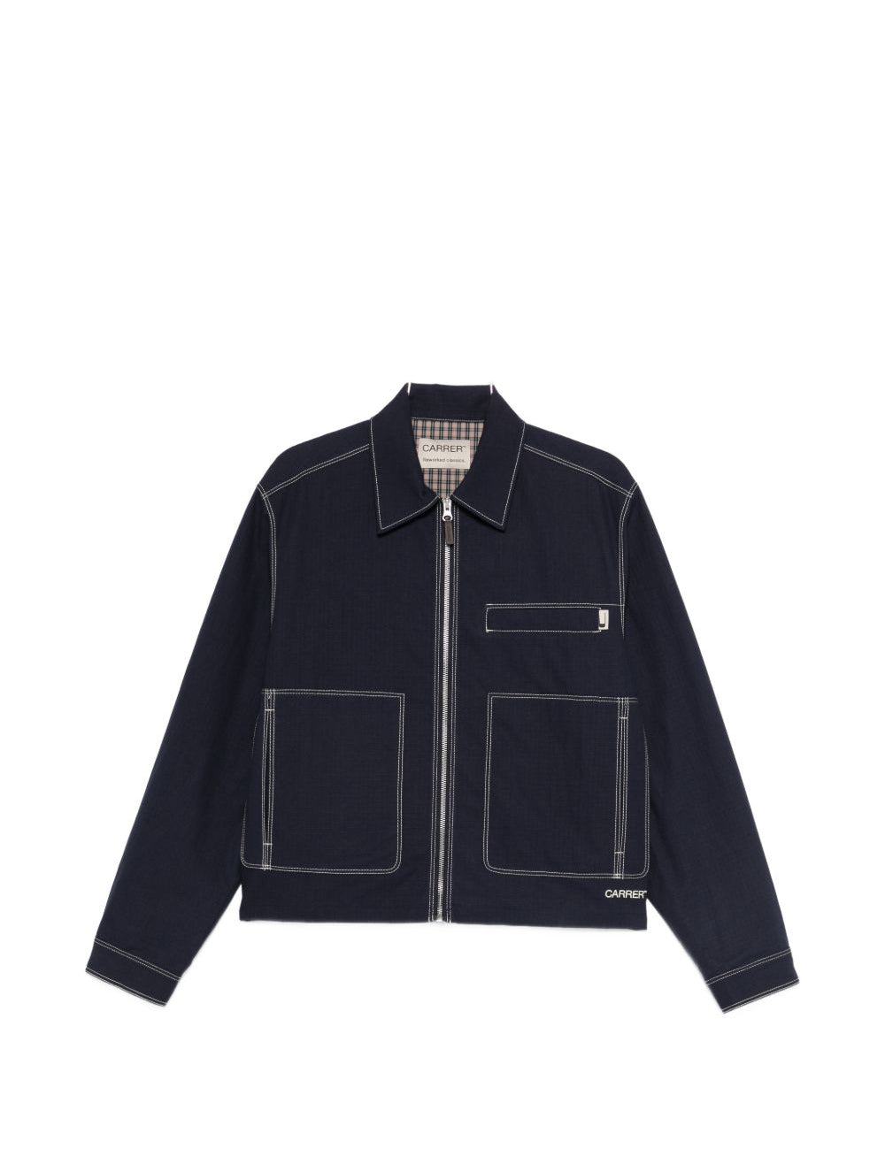 Giacca-camicia Bay con zip in blu Carrer - uomo 