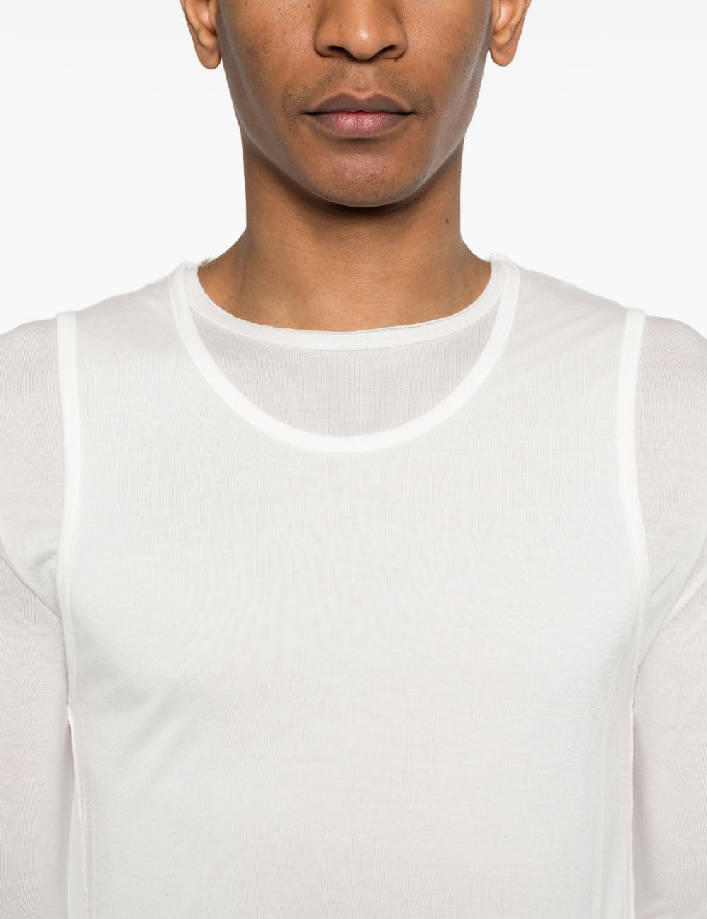 T-shirt a maniche  lunghe Doria in bianco Carrer - uomo 