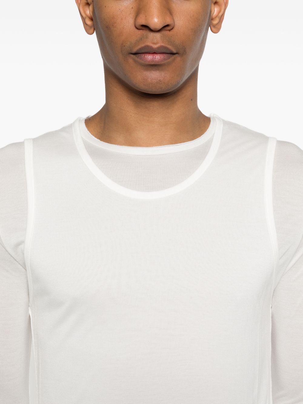 T-shirt a maniche  lunghe Doria in bianco Carrer - uomo 