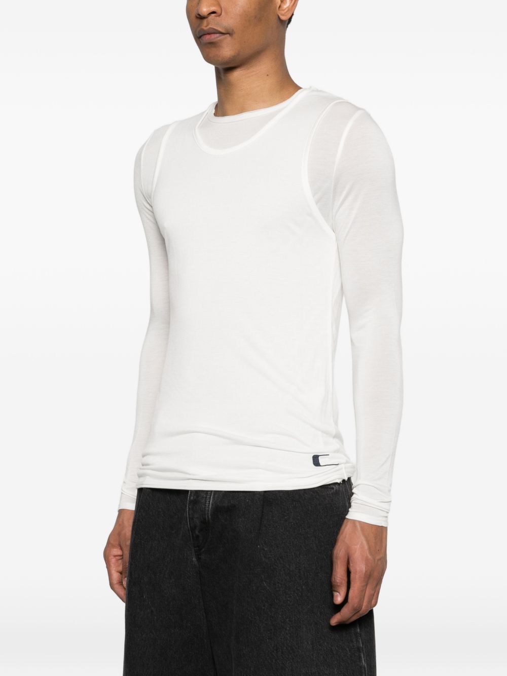 T-shirt a maniche  lunghe Doria in bianco Carrer - uomo 