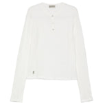 T-shirt Lis Henley Classic a maniche lunghe in bianco Carrer - uomo 