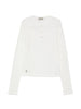 T-shirt Lis Henley Classic a maniche lunghe in bianco Carrer - uomo