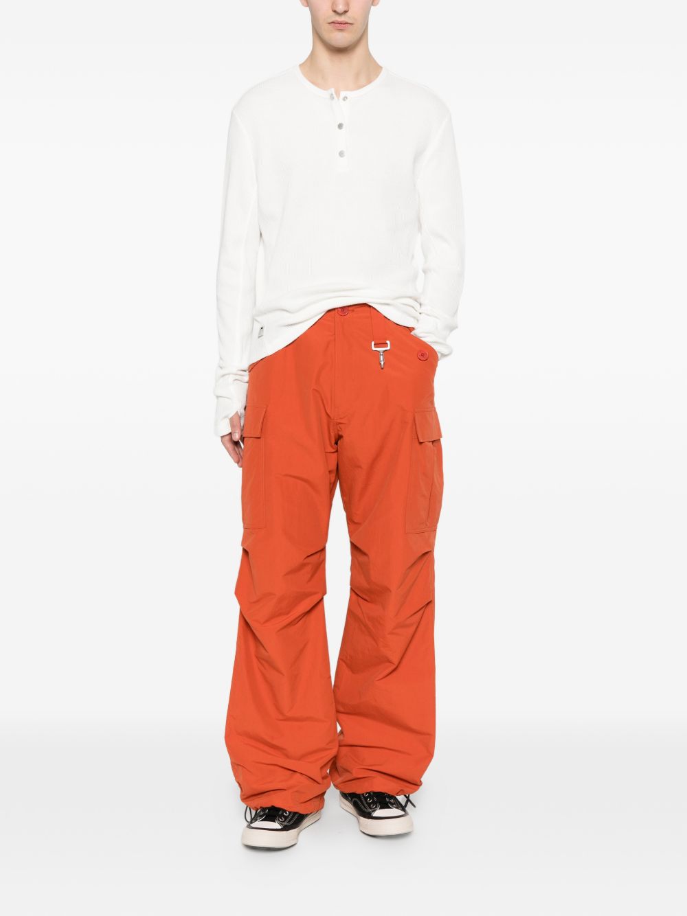T-shirt Lis Henley Classic a maniche lunghe in bianco Carrer - uomo 