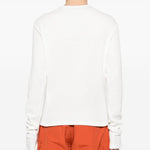 T-shirt Lis Henley Classic a maniche lunghe in bianco Carrer - uomo 