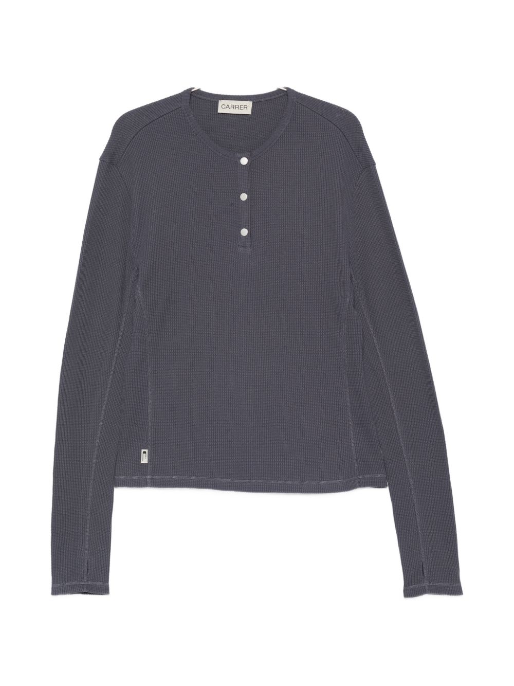 T-shirt Lis Henley Classic a maniche lunghe in blu Carrer - uomo 