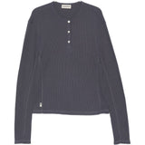 T-shirt Lis Henley Classic a maniche lunghe in blu Carrer - uomo 