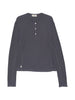T-shirt Lis Henley Classic a maniche lunghe in blu Carrer - uomo