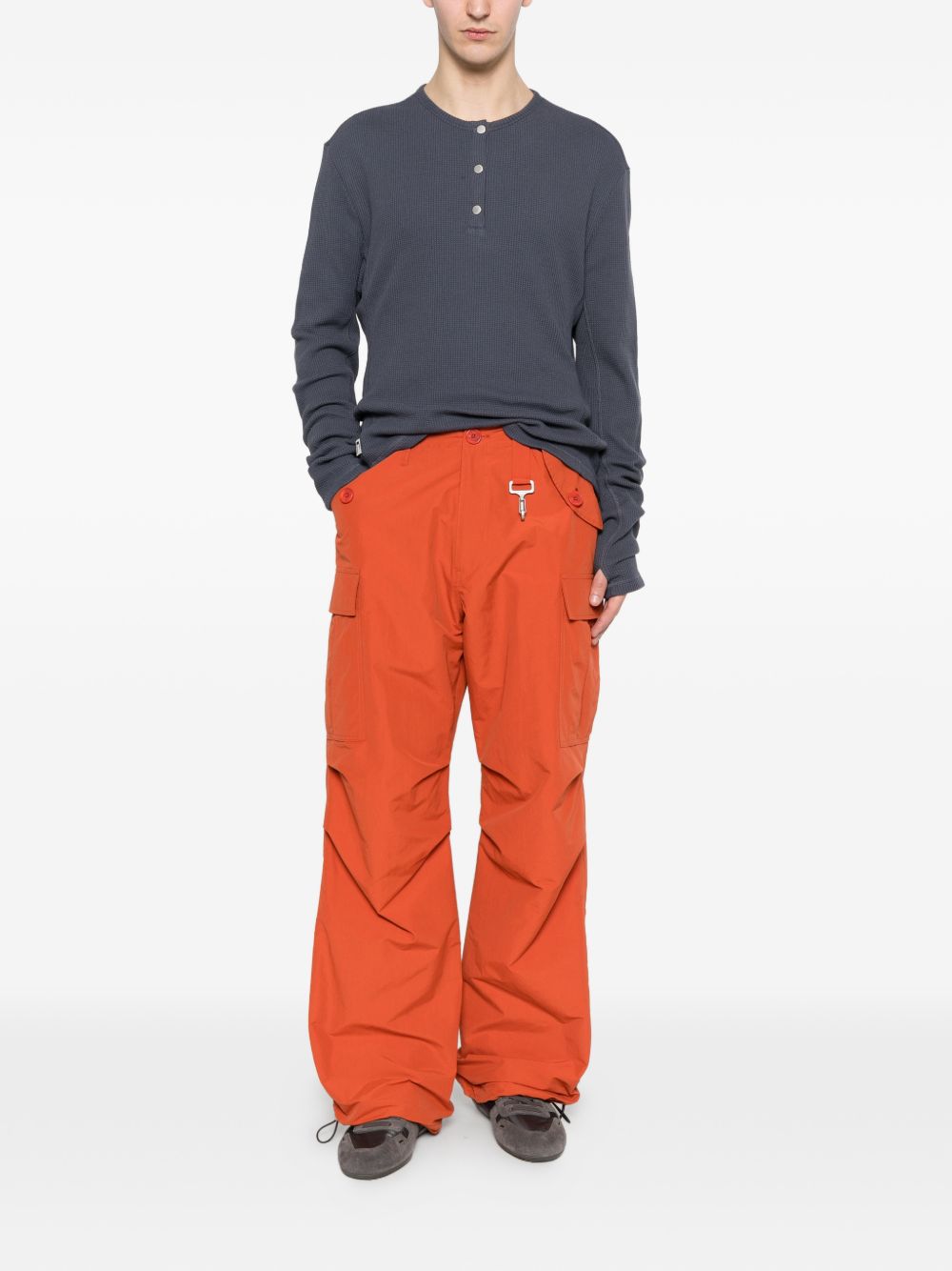 T-shirt Lis Henley Classic a maniche lunghe in blu Carrer - uomo 
