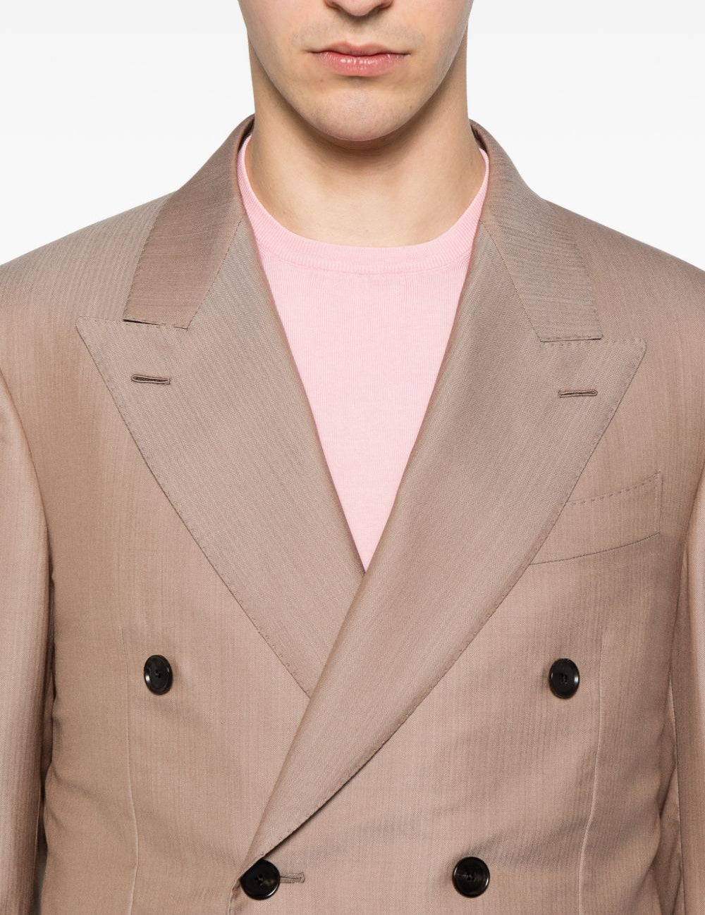 Completo doppiopetto in beige Caruso - uomo 