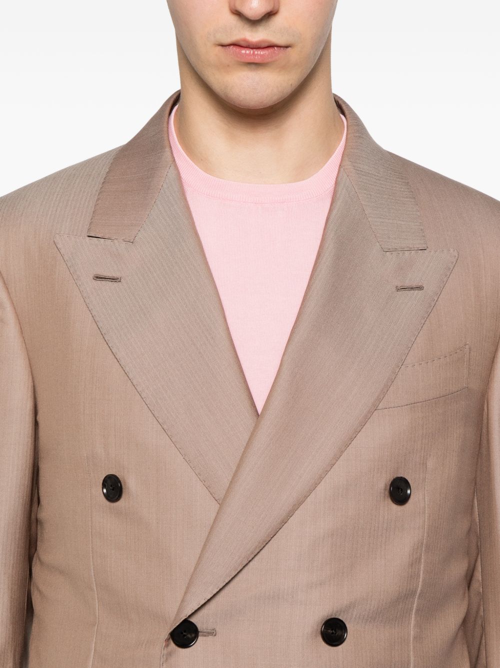 Completo doppiopetto in beige Caruso - uomo 